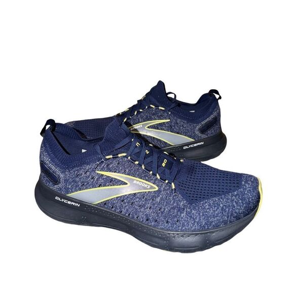 Brooks Men\'s Navy Glycerin 20 stealth fit Running Shoe size 12